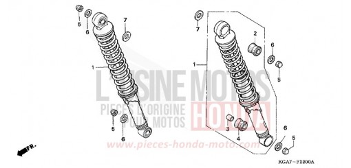 KISSEN, HINTEN CG125ES4 de 2004